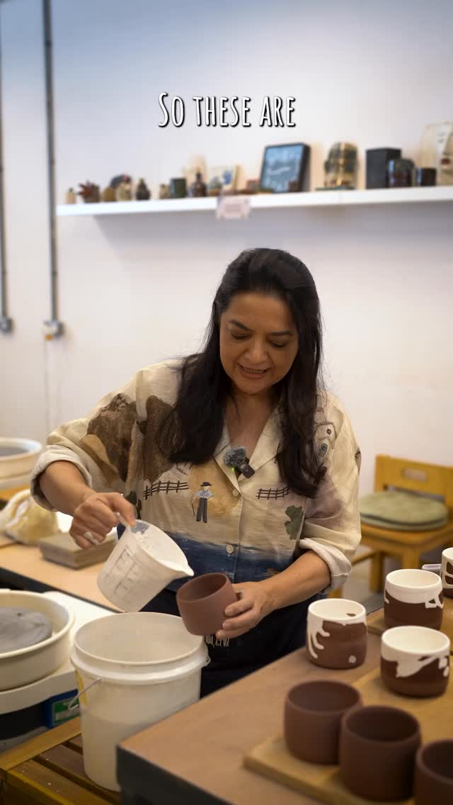 Behind the scenes at Mudhouse 🤎
Preeti our founder, explains the dipping glaze process — the final touch that gives each piece its unique finish. From clay to glaze, every detail matters ✨
📍The Mudhouse Studio, Al Quoz