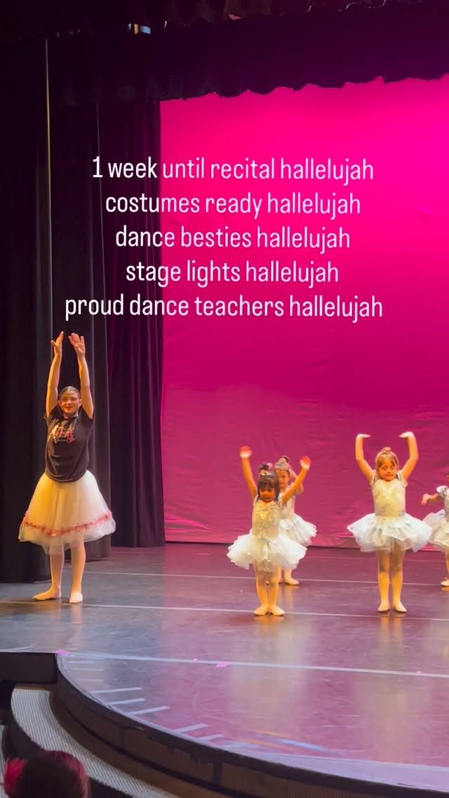 1 week until recital weekend and all we can say is… hallelujah ✨🤍