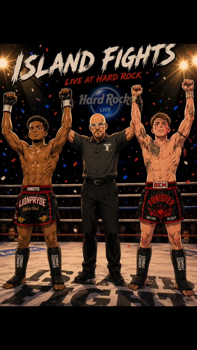 First and foremost, much respect to @eli_toptier and the team at @top_tiermt Thai for an amazing performance and a challenging fight. Eli showed real skill and grit tonight — landing clean shots, working effectively in the clinch exchanges, and pushing the pace throughout the fight. We want to acknowledge his talent as a fighter and the hard work his coaches and team clearly put into preparing him for this battle. Iron sharpens iron, and fights like this make everyone better.
O’Ryan dug deep tonight. He kept marching forward through the storm, applying pressure, landing punches to the body and head, and finding his moments with knees in the clinch. It wasn’t an easy fight by any means, but he showed grit, toughness, and the resilience to keep pushing back until the final bell.
The judges awarded us a unanimous decision, though from our perspective we felt the fight was much closer than that. Regardless, we’ll continue sharpening our tools, learning from every performance, and coming back stronger and more refined next time.
Thank you to Island Fights for the opportunity and for continuing to provide a platform for fighters to test themselves, showcase their skills, and put all the hard work from the gym on display.
Respect to everyone involved tonight. Back to work.
#integrity #Muaythai #nakmuay