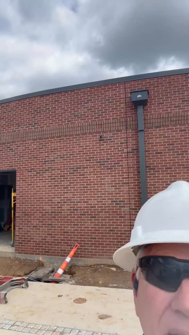 Downspouts are done.
