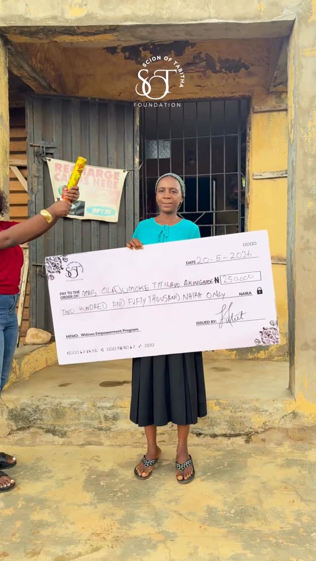 Congratulations to the second beneficiary of our Widows Livelihood Initiative – PHASE 1!
Through this initiative, we strive to honor the legacy of Dorcas Awolumate by empowering women through grants, leadership opportunities, mentorship, education, and health awareness.
Congratulations, Mrs. Titilayo Akingbade! 🥳
#scionoftabitha #widowslivelihoodinitiative #womenempowerment #widowempowerment #nonprofitorganization
