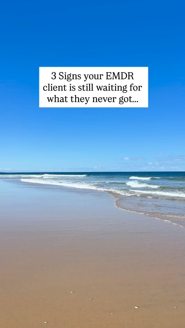 Your EMDR client’s body may still be waiting for what they never got.
That sentence matters.
Because with developmental trauma, we are not always working with one clear memory.
We are often working with what was missing.
The attunement that never came.
The protection that wasn’t available.
The repair that didn’t happen.
The co-regulation their nervous system needed.
So when a client goes blank, disconnects, collapses, loops, or says, “I don’t know,” it may not mean nothing is happening.
It may mean their nervous system is protecting against a need that was never safe to have.
A reach that was never met.
A boundary that was never honored.
A repair that never came.
This is why somatic integration matters inside EMDR.
Because sometimes the body does not need more insight.
It needs a new experience.
A felt sense of safety.
A moment of protection.
A boundary that can hold.
A nervous system that does not have to be alone.
Therapists… that is the layer of work we’ll explore in my free masterclass:
When EMDR Is Not Enough: Working with Developmental Trauma
I’d love to connect with you 🫶
Comment MISSING and I’ll send you the link.
#EMDRTherapist
#DevelopmentalTrauma
#SomaticTherapy
#TraumaTherapist
#ComplexTrauma