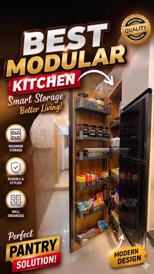 Tall Unit ✨ Modular Kitchen Accessories 🏠📈
Running out of kitchen storage space?
A Tall Unit helps you organize groceries, appliances, containers, and daily essentials in one convenient place. ✅
✔️ Maximum Storage
✔️ Easy Access
✔️ Clutter-Free Kitchen
✔️ Smart Space Utilization
One unit. Endless convenience. 🏡
#TallUnit #KitchenStorage #ModularKitchen #HomeInteriors #UnisonInteriors InteriorDesign KitchenDesign Kottayam KeralaHomes