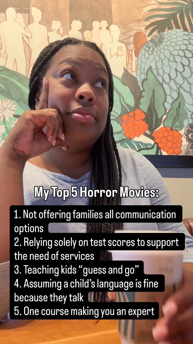 My top 5️⃣ horror movies! 🫣
I don’t know which one is worse. As a DHH and literacy specialist, these are all bad and the things of nightmares.
Let me know what your horror movies would look like! ⬇️⬇️⬇️
•
•
•
#slpeeps #đhh #literacy #speechlanguagepathologist #slp2be