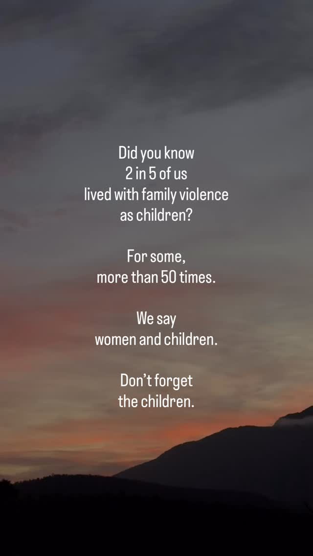 Donât forget the children.