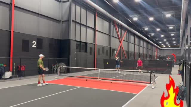 Throwback to the great baffling - @stevedeakinpickleball finding the middle on Forge’s own!
#ottawapickleball #theforgepb #pickleball #honeyourpickleball #🔥