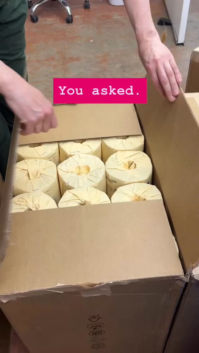 NEW! Definitely one of the most requested products … we were finally able to find sustainably made paper towels that actually work, because you shouldn’t have to choose between results and responsibility. Come try out a roll today!