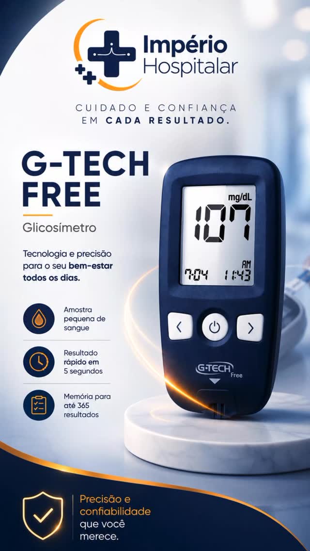 📊💙 Controle sua saúde com praticidade e precisão!
O Glicosímetro G-Tech Free é a escolha ideal para quem busca monitorar a glicemia com rapidez, segurança e confiabilidade. Com resultado em apenas 5 segundos, memória para até 365 medições e necessidade de uma pequena amostra de sangue, ele torna o acompanhamento da sua saúde muito mais simples no dia a dia.
✅ Resultado rápido
✅ Fácil de usar
✅ Alta precisão
✅ Compacto e portátil
✅ Memória para até 365 testes
🔥 E o melhor: aqui na Império Hospitalar você encontra o G-Tech Free com os melhores preços do mercado e entrega imediata!
📦 Enviamos para toda Fortaleza e região metropolitana
🏥 Loja especializada em produtos para saúde e bem-estar
💬 Chame agora no direct ou WhatsApp e garanta o seu!
#GTechFree #Glicosimetro #ControleGlicemico #Diabetes #Saude BemEstar MonitoramentoGlicemico ProdutosHospitalares ImpérioHospitalar SaudeEmPrimeiroLugar EntregaImediata Fortaleza Ceara