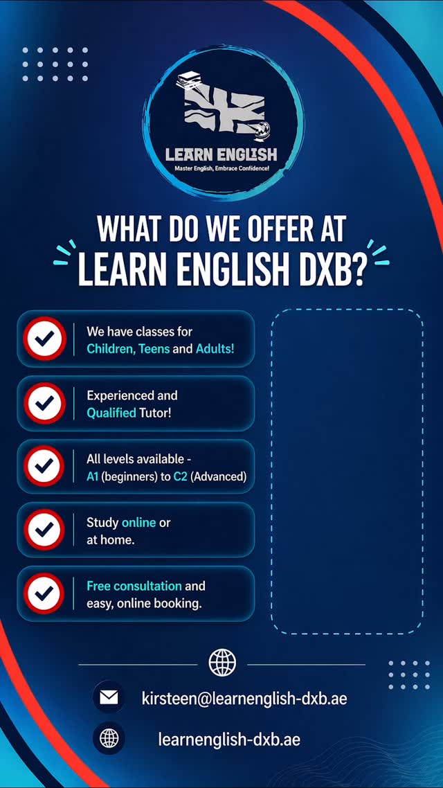#Join_us_for_a_class at #learn_english DXB book your #free_consultation today! #privateclasses #english_teacher