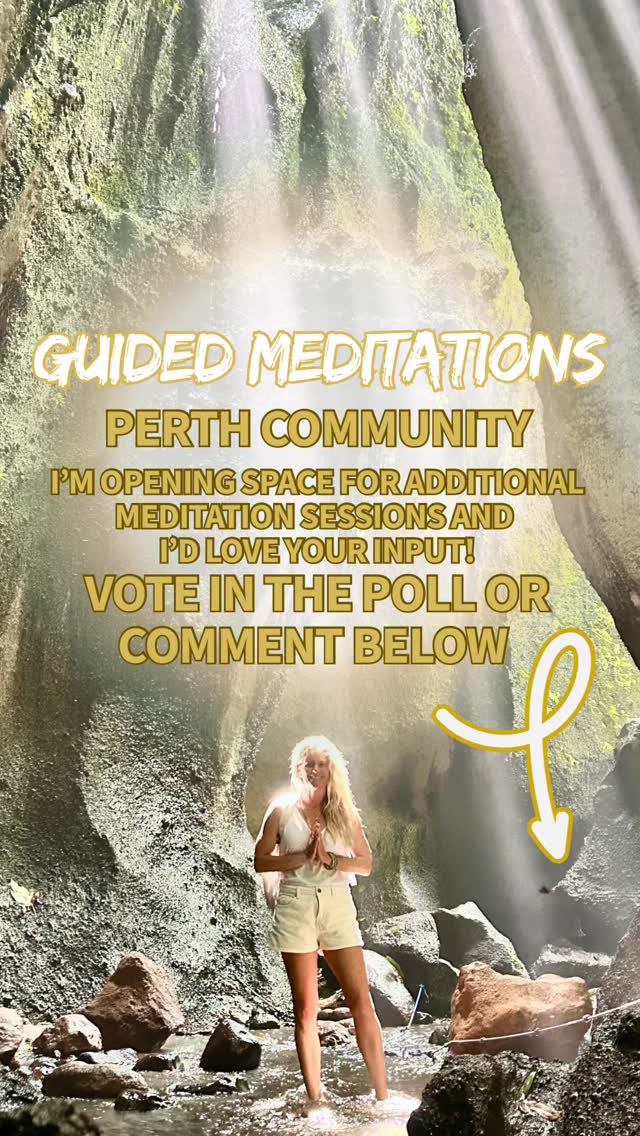 I’m adding more meditation sessions to accommodate for people’s schedules to bring more calm & peace into your life 🙏
Please let me know in the comments below or vote in the poll what days & times you would prefer to attend?
Meditations are usually held in nature at the beach and in the colder weather in the healing room at Natural Inner Health.
Location: Coastal northern suburbs of Perth, Western Australia. 🇦🇺
More details can be found at https://www.naturalinnerhealth.com/book-online
Love & blessings ✨
Tammy
#naturalinnerhealth #tammymiller #perthmeditation #calm #peace