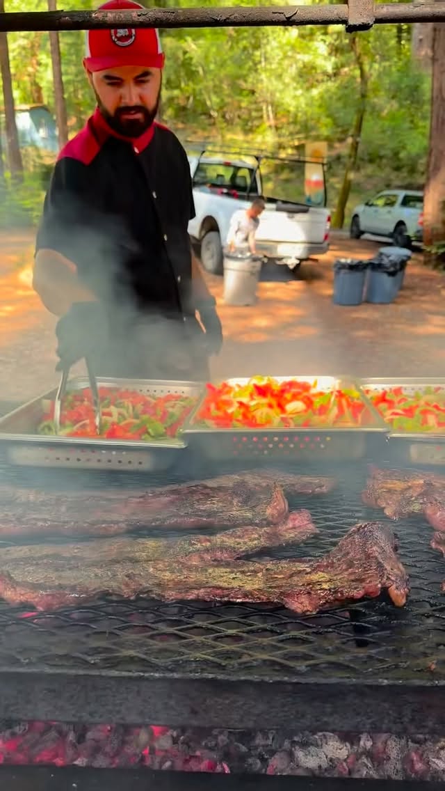 Deep in the redwoods of La Honda, 450 hungry guests—all cooked fresh onsite. From the first flame to the last plate, this is what we love to do. 🔥🌲🍴