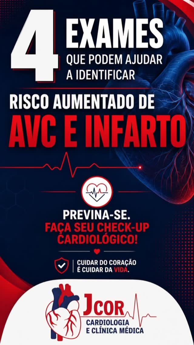🫀 Você faz exames de rotina?
Além do colesterol, alguns exames podem ajudar a identificar um risco aumentado de infarto e AVC:
✅ Lipoproteína(a)
✅ Apolipoproteína B
✅ Homocisteína
✅ PCR Ultrassensível
Prevenção é o melhor caminho para cuidar do seu coração! ❤️
📲 WhatsApp (11) 98719-8115 ✨
#Cardiologia #SaúdeDoCoração #Infarto #AVC #Prevenção.