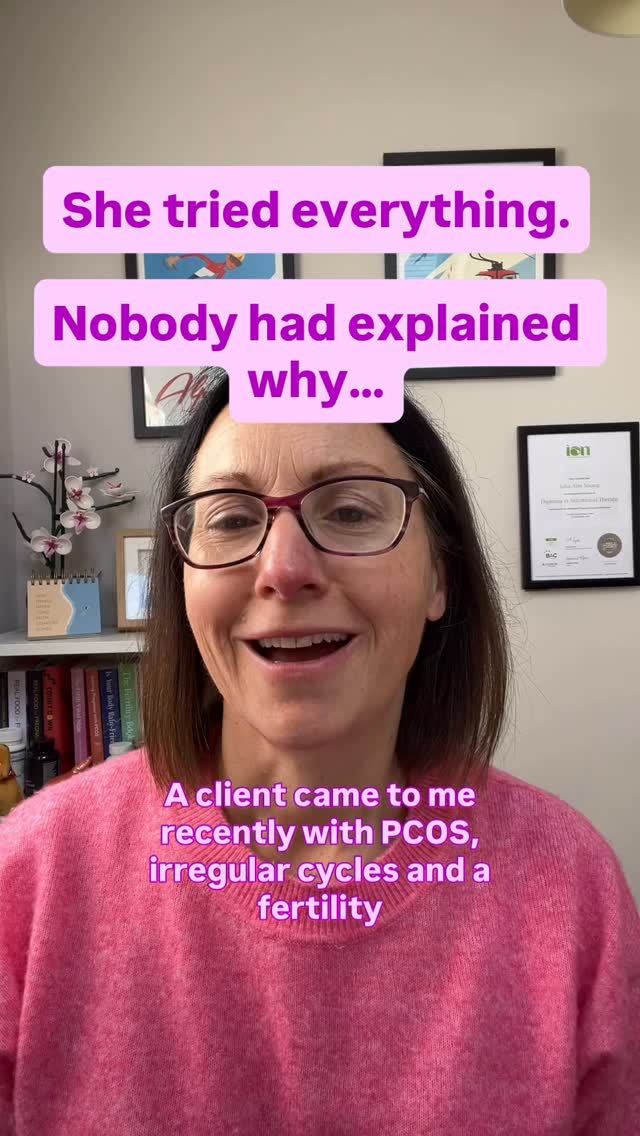 A client came to me recently with PCOS and irregular cycles.
She’d already tried supplements, diet changes, exercise and ovulation tracking.
In our first session, we identified signs that blood sugar dysregulation and under-fuelling were likely contributing to her symptoms.
Instead of adding more supplements, we focused on the underlying patterns.
A few months later, her cycles were more regular and she finally understood why previous approaches hadn’t worked.
This is the work I do in the PCOS Fertility Assessment.
✨ 60-minute consultation
✨ Personalised action plan
✨ Launch price £99 with code PCOS26 expires on Saturday!
Link in bio.
#pcosfertility #fertilityjourney #pcosawareness #fertilitynutritionist