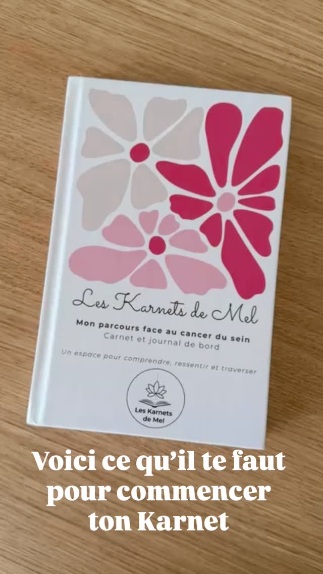 Pas besoin d’avoir les mots pour commencer ton Karnet.
Un crayon, des couleurs, des écouteurs, des magazines…
Et surtout…. De la présence à soi.
Ce Karnet est un espace qui t’appartient et qui te soutient dans cette traversée du parcours de soin.
#leskarnetsdemel #cancerdusein #expériencepatient #santédesfemmes #arttherapie