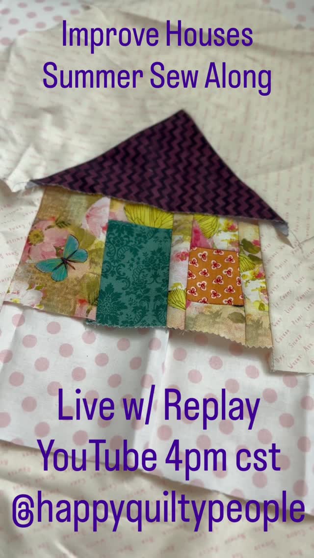 Today is the day! I hope you’ll join me live at 4 pm CST on YouTube for a free summer sew along! #happyquiltypeople #quiltersofinstagram #improvquilting #learntosew