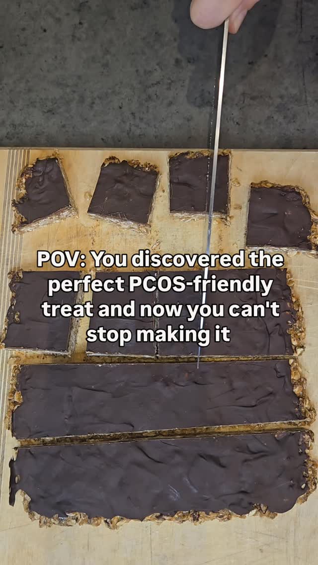 POV: You discovered a treat that actually supports your PCOS (now PMOS) and now you keep making it. 💜
💬 Comment RECIPE and I'll send it your way 💛
For me lately, it's these almond butter oatmeal bars. I cut them small, so they satisfy that sweet craving without sending my blood sugar on a rollercoaster.
Why this works better than your average bar for PMOS/PCOS bodies:
🌾 Oats give you fiber and complex carbs for steady energy
🌱 Ground flax brings lignans that support healthy estrogen metabolism, plus omega-3s
🥜 Almond butter brings the protein and healthy fat that keeps your blood sugar from spiking
🍫 Dark chocolate (70%+) is one of the best sources of magnesium, which most women with PMOS/PCOS are low in
The complex carbs, the fat and the fiber all work together, which means you can actually enjoy
these between meals without the crash that usually follows something sweet. They also make a
great snack a couple hours before a big training session, when you need steady energy that lasts.
Want to know what foods actually support your specific PMOS/PCOS driver? Take my free PMOS/PCOS Driver quiz, link in bio.💖
#pcosrecipes #womenshealth #PCOSSupport #pmos #holisticnutrition