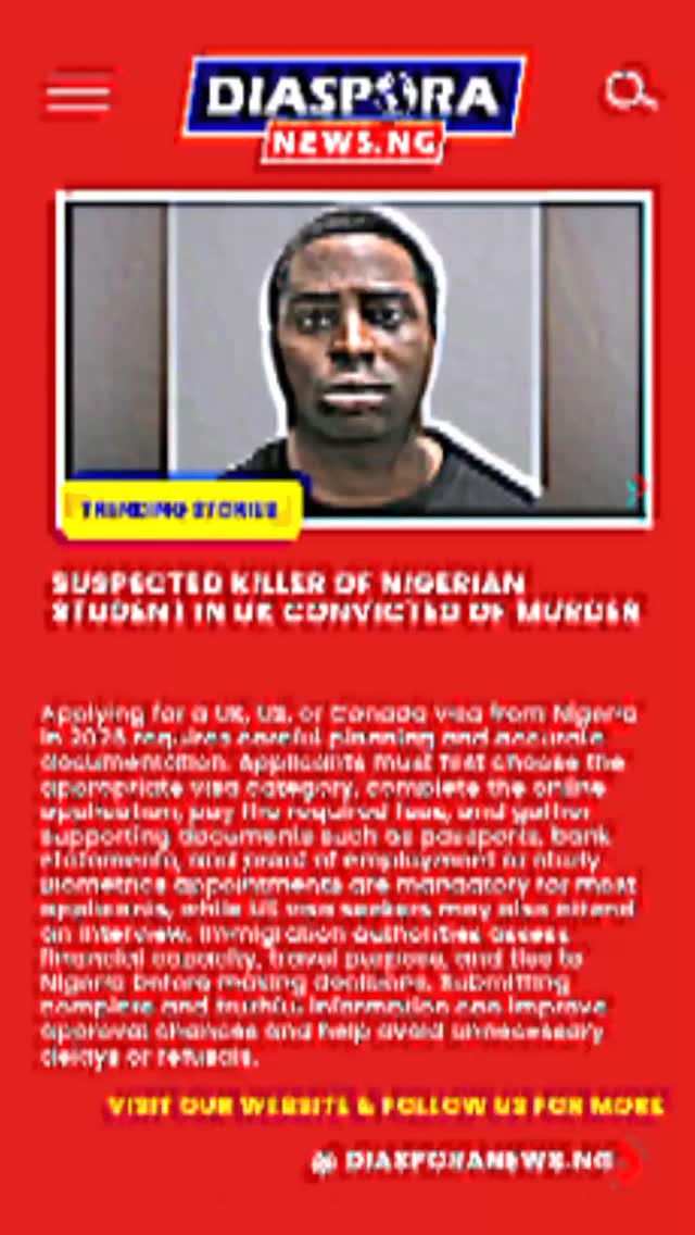 DiasporaNews.ng
A court in the United Kingdom has found 28-year-old Congolese national Benjamin Katabana guilty of murdering Nigerian student Uchenna Okirie following a fatal stabbing incident in Norwich, England.
Read full story
https://www.diasporanews.ng/post/suspected-killer-of-nigerian-student-in-uk-convicted-of-murder