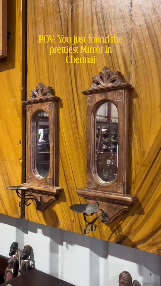 This Vintage Wooden Church Mirror is handcrafted mirror with candle holder, primarily used as decorative accents to enhance the ambiance of interior living spaces.
#anteakwoods #candleholders #vintagehandcrafts #vintagecandleholders #antiquefinds