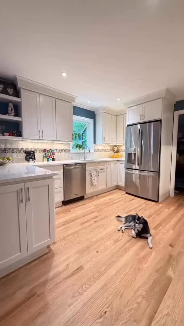 🚨 Sorry for interrupting your doom scrolling… but this Arlington, VA kitchen remodel was too good not to share.
This outdated kitchen got a complete transformation featuring alabaster cabinetry, stunning multicolored tile backsplash, updated finishes, and a timeless design that feels bright, warm, and inviting. And yes, the adorable husky with ice-blue eyes is the homeowner’s favorite design consultant. 🐾
Whether you’re dreaming of a white kitchen, planning a kitchen renovation, or searching for kitchen remodeling inspiration in Arlington, Virginia, this project shows how thoughtful design can completely transform the heart of a home.
At Designs by Skill, we specialize in kitchen remodels, home renovations, and custom interior transformations throughout Arlington, Fairfax, Alexandria, McLean, and Northern Virginia.
Thinking about updating your kitchen? Send us a message and let’s talk about your vision.