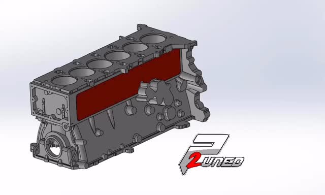 Cooling, the most important thing to engines. This solid billet x58 block has water floating around the top sections of the sleeves. Stay tuned for more updates. #p2uned#billetblock#cncmachining #b58 #s58