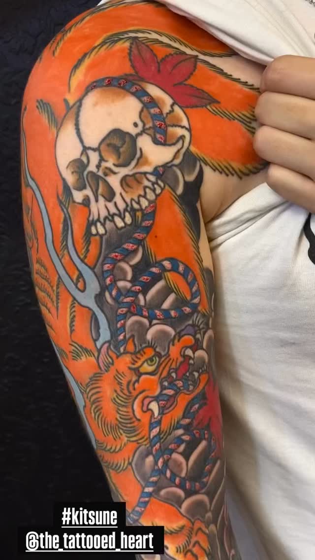 Kitsune fox by @adamcraft.tattoo at The Tattooed Heart (30 years experience) EMAIL/DM/CALL 3792662
#tattoo