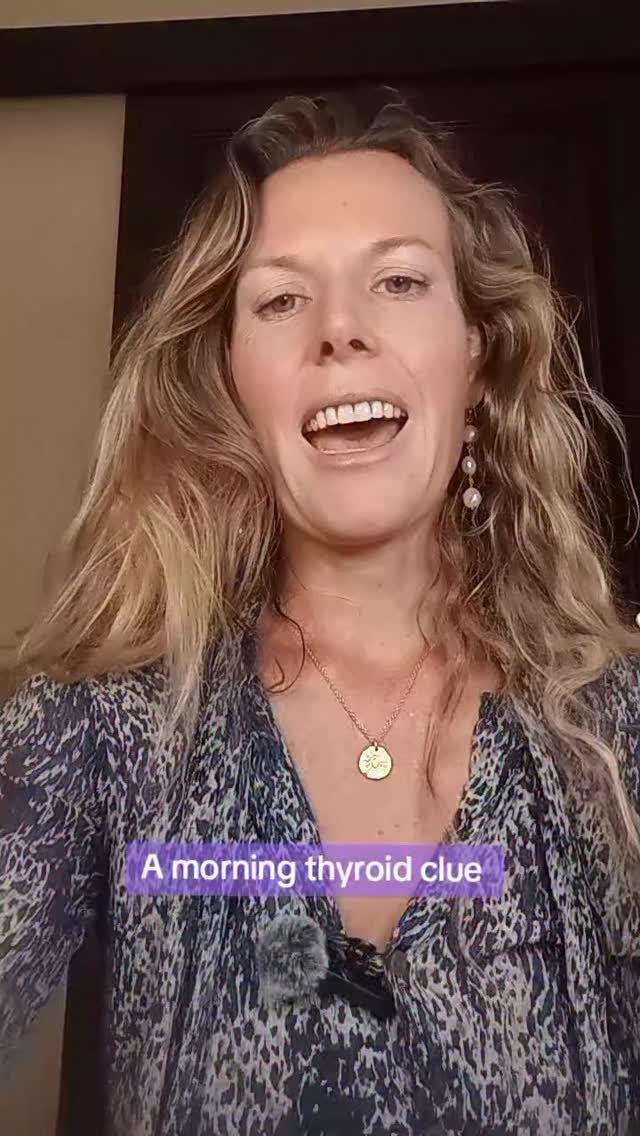 One of the simplest at home thyroid clues... And most people have never tried it. Tracking your morning temperature for a couple of weeks can give insights on thyroid function. This is a clue, not a diagnostic tool. Saving this to try? #hypothyroidism #thyroidhealth #hashimotos #thyroidproblems #basalbodytemperature