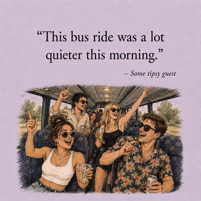 This bus ride was a lot quieter this morning.
#quoteoftheday #tipsytours