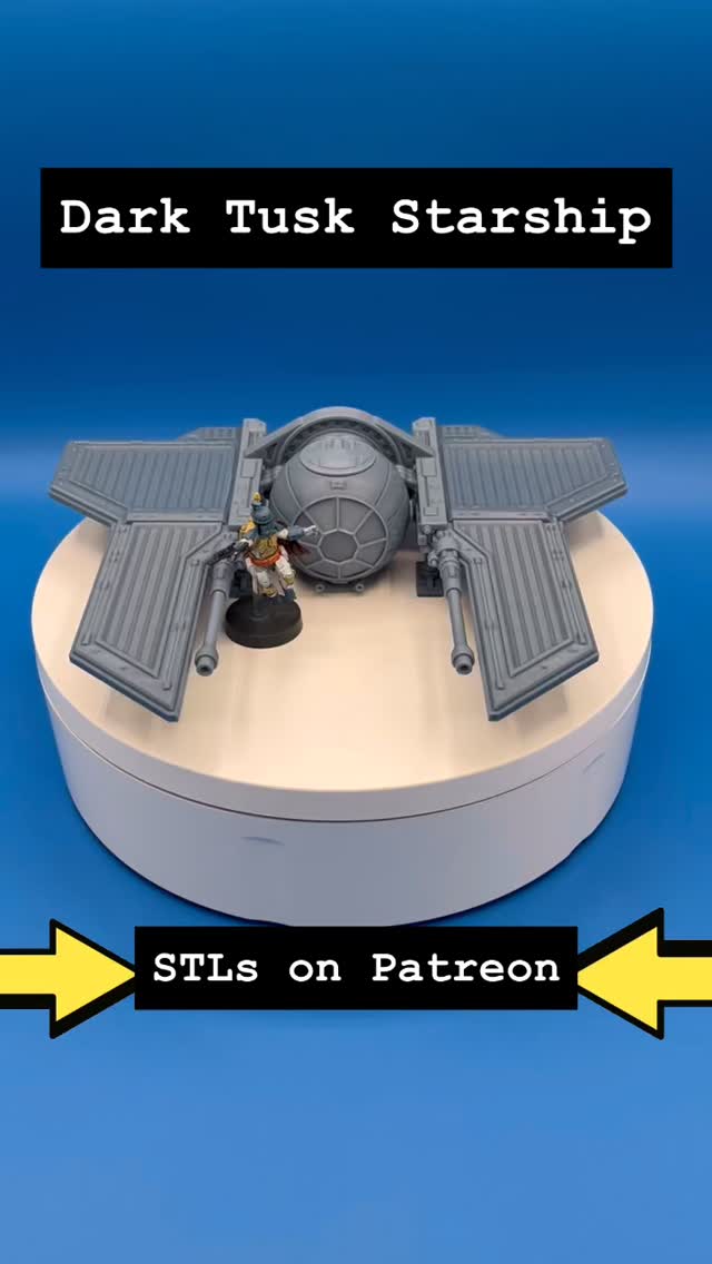Even the Imperial Mandos need a Starfighter!
This is my personal take on a what a Fang Tie Fighter made for imperial super commandos would look like.
#starwarslegion #starwars #stl #3dprinting #mandalorian