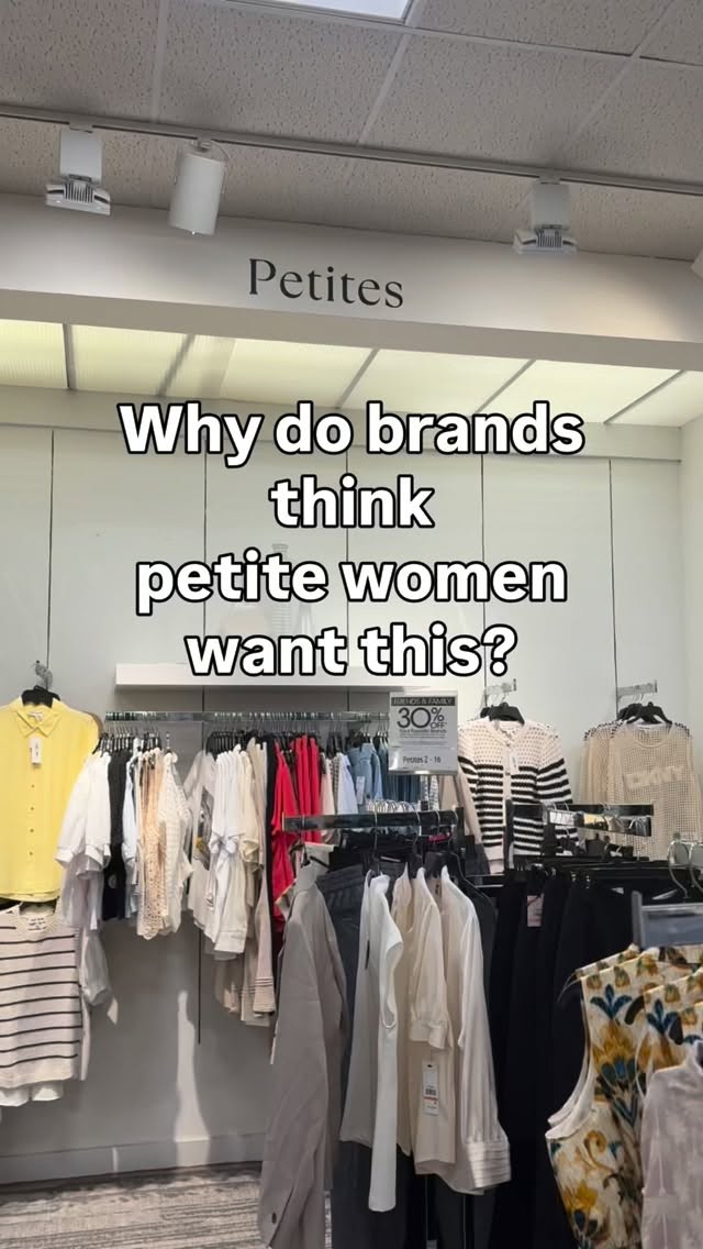 Walk into most department stores and you’ll find racks and racks of options for regular sizes.
Then you get to the petite section.
A handful of racks
Limited styles
The same looks over and over
Being petite shouldn’t mean having fewer choices.
Petite women want trendy clothes, workwear, special occasion dresses, casual basics, and everything in between, not just whatever happens to make it into the petite department.
That’s one of the reasons I started sharing petite brands and shopping resources. The best petite finds often aren’t hiding in your local department store.
I’m curious…
What’s your biggest frustration when shopping the petite section?
👇 Tell me in the comments.
#petitefashion #petitestyle #petiteclothing #petitewomen #fashionover40 fashionover50 shortgirlproblems petiteshopping petitefinds petitebrands