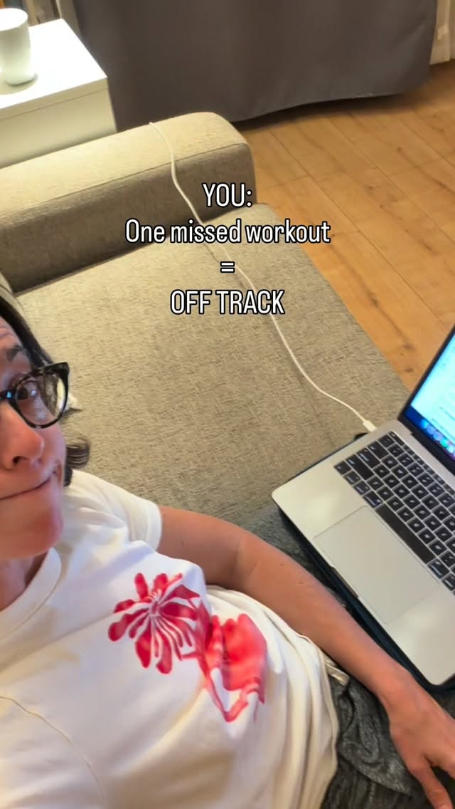A missed workout is NOT evidence of your own personal downfall.
It’s a missed workout.
Neutral. Factual.
What if you just did the *next one*??
That’s what my Summer Prep Challenge is for.
We start Monday.
DM me for deets “SummerPREP”