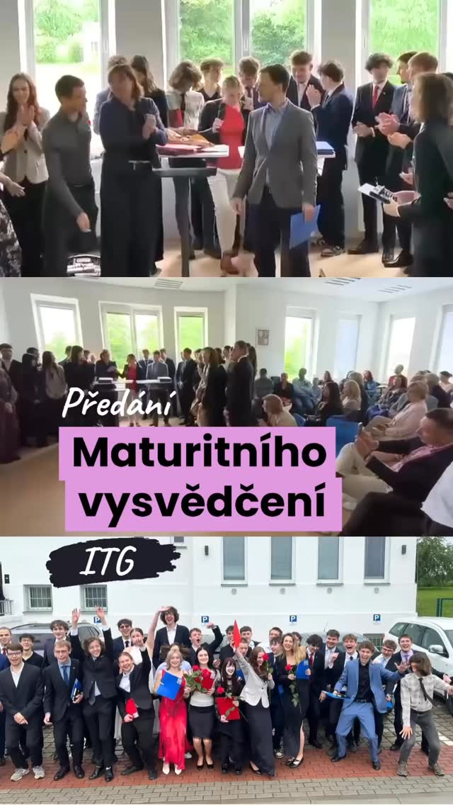 🎓 Nezapomenutelná tečka za 4 roky na ITG! ✨
👉 V pátek 12. 6. jsme slavnostně předali maturitní vysvědčení našim čerstvým absolventům. 🧑🏻🎓👩🏻🎓
👉 Jménem celé školy chceme poděkovat všem rodičům a rodinným příslušníkům, kteří dorazili v tak hojném počtu, že jsme se do naší auly sotva vešli!
Právě díky vám byl tento den neskutečně milý a plný skvělé energie. 💙
Speciální poděkování posílá také naše paní ředitelka @marketafibigerova – moc děkuje za všechna vaše milá slova, květiny a dárečky, udělaly jí obrovskou radost. 💐
🙋🏻♀️ Milí absolventi, přejeme vám ten nejlepší možný start do života! Věříme ve vás a budeme se moc těšit, že se v budoucnu zase někdy potkáme. Dveře u nás na ITG máte vždy otevřené! 🏫🥂
#ITG #Maturita2026 #Absolventi #PredaniVysvedceni #gymnazium