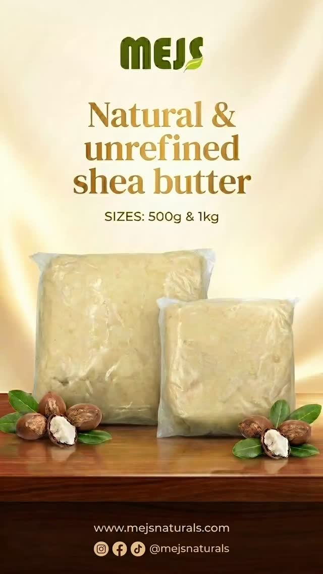 MEJS Shea Butter 💛
Nourish. Soothe. Rejuvenate.
Our all-natural shea butter is rich in fatty acids & vitamins to deeply repair dry skin, rough patches, and brittle hair.
#Fair-trade. #Sustainably sourced.
Pure goodness for a healthier glow.
#MEJSSheaButter #NaturalCare #healthyskin