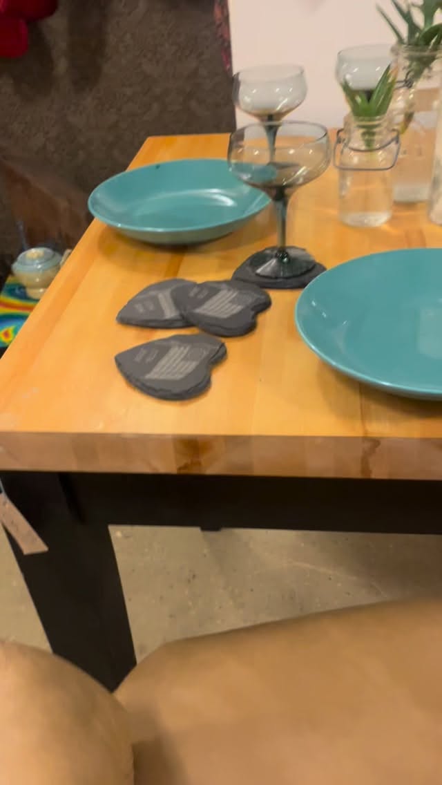 Funky bar table with retro chairs
