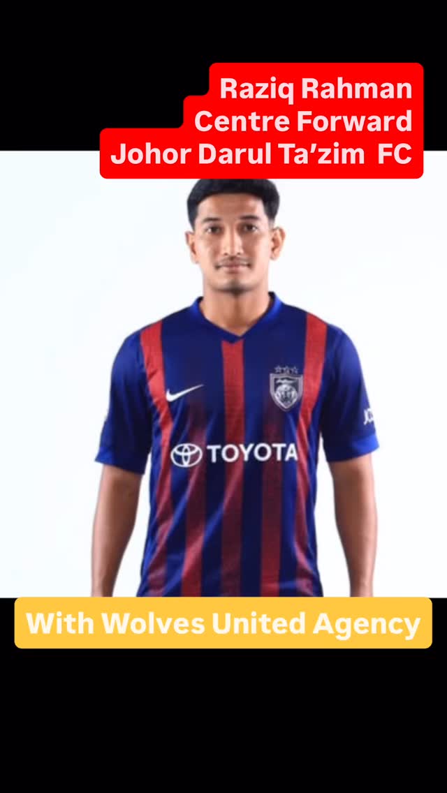 Raziq Rahman, centre forward ⭐️ Ready for the goal and to #movingforward with Wolves United Agency 🐺