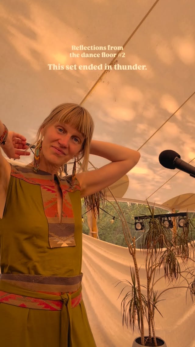 Life responds when you enter the dance. Yesterday evening, I played a set at Inanna Festival, and it was só hot. Women were dancing under the tent and in the water.
Towards the end of my set, strong winds suddenly came in. Dark clouds moved towards us. We stopped the set, cleared the space, and took down the sound system before the thunder and rain arrived.
And then women started singing. All of us standing there in awe.
I was simply the opening act. Nature is always the headliner.
Poem ‘Dances of Ecstasy’ (on my album)
Piano song by Luke Gajdus
#consciousdance #dancefloorreflections #natureconnection #womenwhodance @inanna_festival