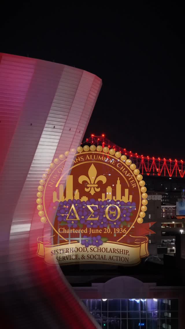 For 90 years, the New Orleans Alumnae Chapter has illuminated the path of service, sisterhood, scholarship, and social action.
Last night, the city shined with us.
As the iconic Superdome and Crescent City Connection glowed in our colors, we celebrate nine decades of unwavering commitment, transformative leadership, and a legacy that continues to light the way for generations to come.
90 years strong. 90 years of impact. 90 years of Delta excellence.
❤️🤍 #NOA90
🎥: @noladroneguy