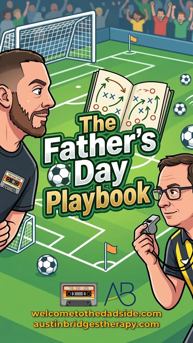 "It’s easier to heal fractured boys than it is to fix broken men."
With the World Cup on, let's talk about the ultimate parenting playbook. Check out my latest blog on austinbridgestherapy.com (LiB) Being a great dad starts with your own mental health game plan. Watch this clip from my chat on the @welcometothedadside podcast for quick tips on tackling your "stuff." ⚽👇 Happy Father's Day!