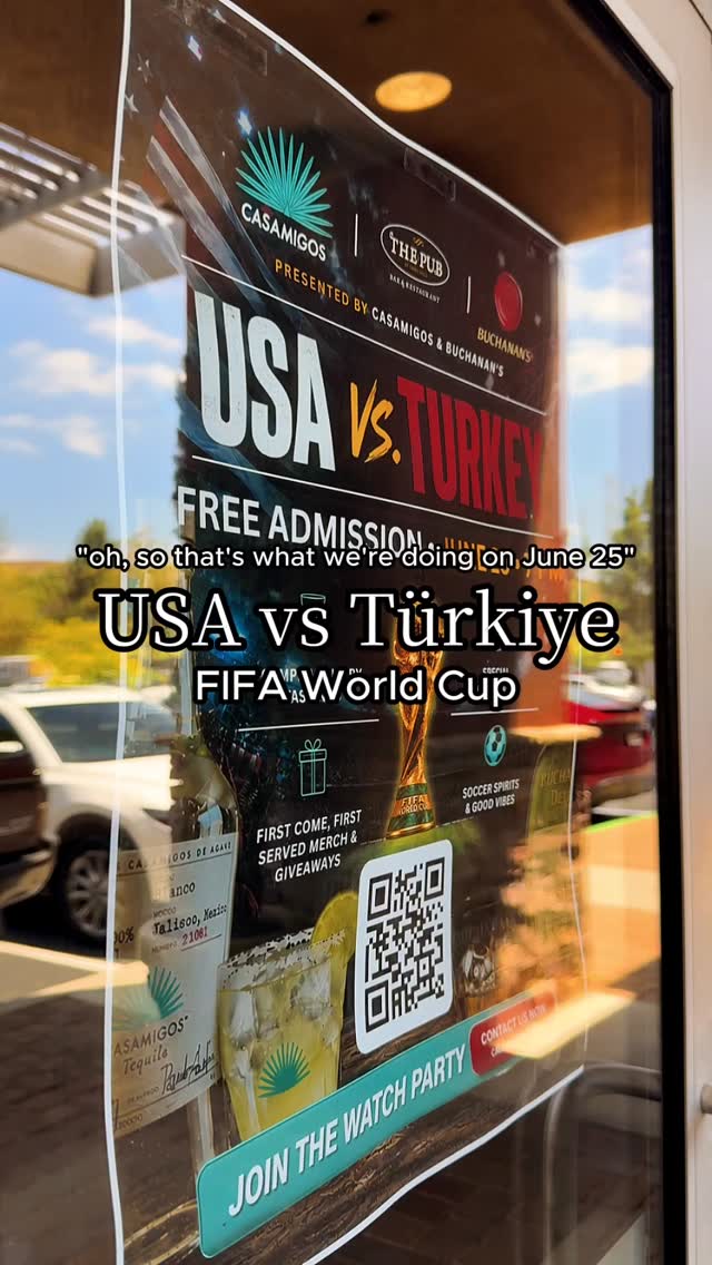This is your reminder that the World Cup is still happening. ⚽🍻
Join us for USA vs. Turkey on June 25 and catch every minute of the action with complimentary Casamigos & Buchanan's tastings, special cocktails, giveaways, and the ultimate game-day atmosphere.
📅 Thursday, June 25 • 7:00 PM
📞 (909) 597-2224
#ThePubAtChinoHills #ChinoHills #FIFAWorldCup #WorldCup2026 #USAvsTurkey