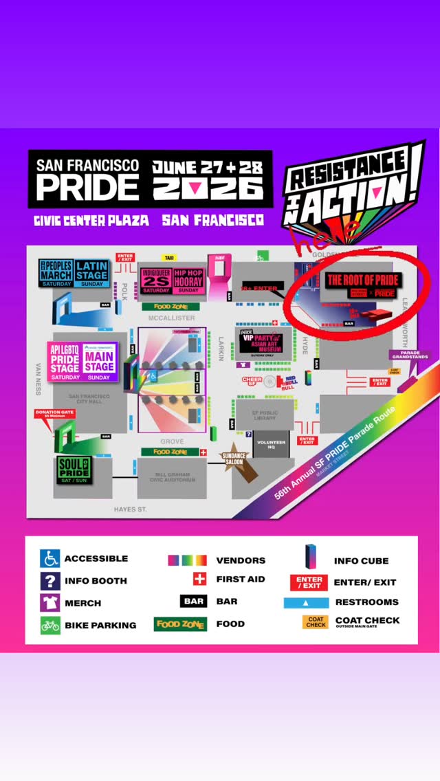 This weekend is @sanfranciscopride !!
I will be in the 18+ section circled on the map. They put the perverts in the corner π
Come out Saturday and Sunday and show your pride!!