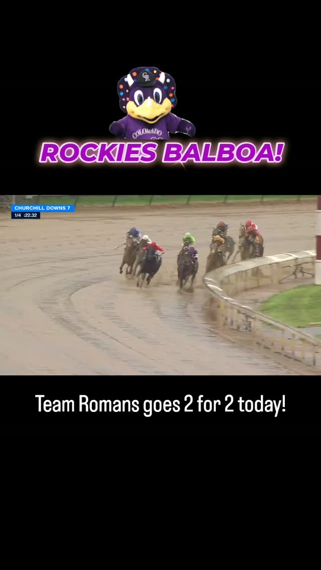 WINNER 2! What a day for the team!
Rockies Balboa goes gate to wire with @tylergaffalione aboard. Congratulations Charles Monfort, America's Pastime Stables, Bloom Racing Stable and Edwin Barker!