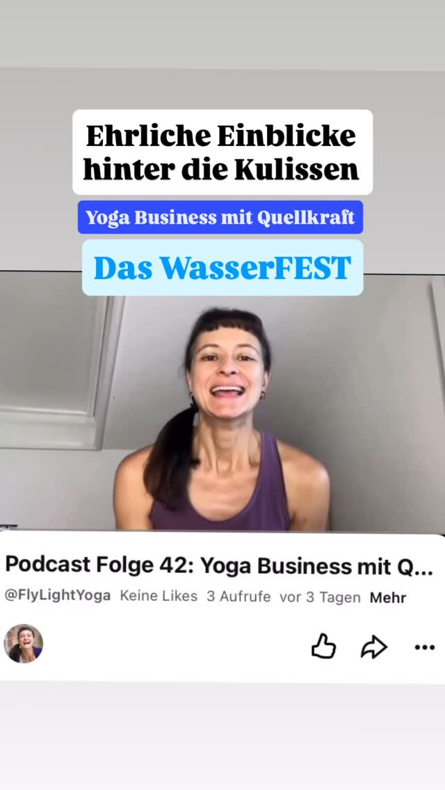 Diese Podcast Folge ist mit knapp 60 Min. etwas länger geworden als sonst🙈aber ich wollte sie für dich auf keinen Fall kürzen, denn sie ist voller magischer Moment.
Ich wünsch dir viel Spaß damit!
➡️ https://www.flylightyoga.net/podcast
Ich hoffe wir sehen dich am Wasserfest.
❗️Komm unbedingt zu meinem Workshop mit dem Fokus: “Umkehrhaltungen für Yogalehrende”.
Sprich mich dort auch unbedingt an, wenn wir uns am Dancefloor, beim Singen oder Schwimmen begegnen.
🤩Ich erzähl dir auch immer gerne über unsere 200 Std. und 300 Std. Yoga Aus- und Weiterbildung Multi-Style in Wien oder komplett Online.
Das nächste Live Module die du und auch einzeln buchen kannst sind diese hier:
🧘♀️Anatomie 2.0 am 11. und 12. Juli live online
🧘♀️Hands-On am 15. + 18. August live online
🧘♀️Hands-On am 7. + 8. Nov. in Wien
Die Somatic Yin Yoga Weiterbildung ist jetzt On Demand verfügbar. Schnapp sie dir jetzt noch schnell bevor der Preis am 1. Juli steigt!
Nähere Infos dazu findest du hier:
https://www.flylightyoga.online/collections/300std-module
Alle Infos über das Wasserfest findest du hier:
💦 @wasser.fest
https://www.wasserfest.info
Ich freu mich dich dort zu sehen!