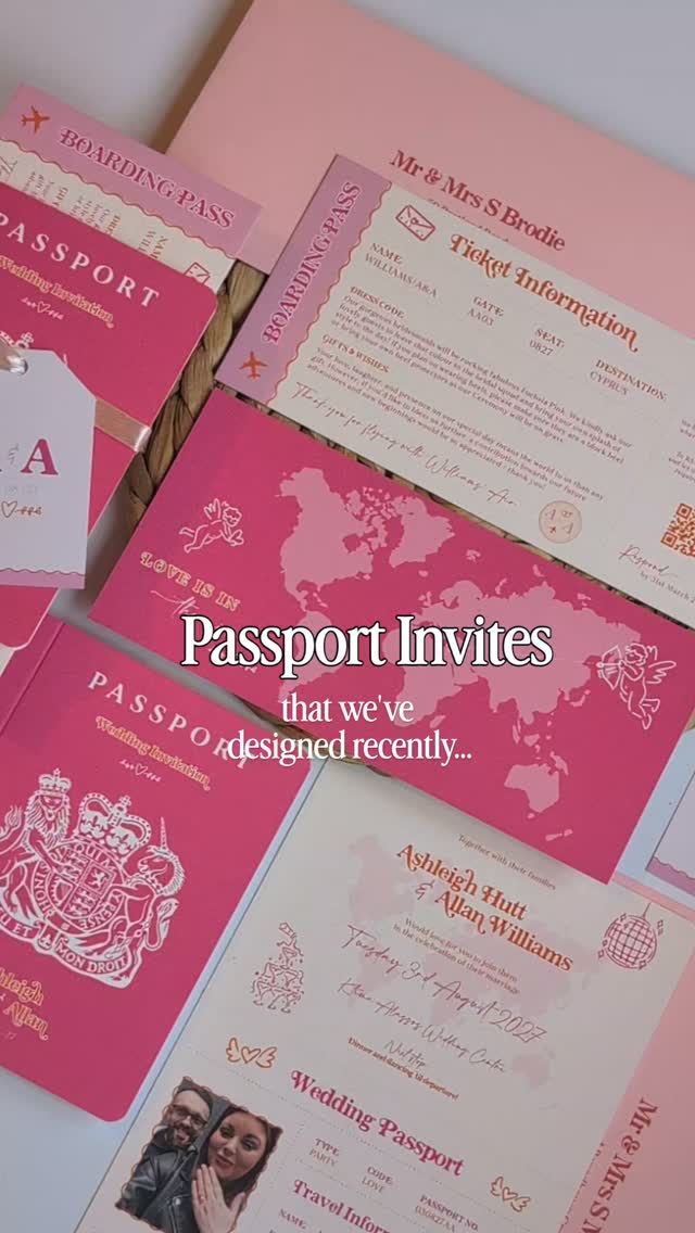 Your love story deserves a first-class invitation โ๏ธ๐ค
If you're planning a destination wedding or simply love to travel together, passport invitations are such a fun way to get your guests excited from the moment they open the envelope.
They're personal, playful and guaranteed to have everyone saying, "Wait... is this a real passport?!" ๐
Your wedding adventure starts here. ๐๐
If you'd love unforgettable Wedding Stationery & Signage, please send me an email or enquire on our website - LET'S MAKE SOME MAGIC ๐ซ
Taking bookings for 2026, 2027 & 2028 ๐
www.holliebrucedesigns.com
#weddingstationery #modernweddingstationery #passportweddinginvitation #destinationwedding #weddingabroad