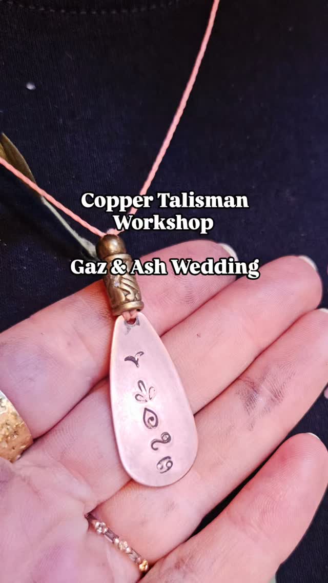There are some days that leave you feeling physically tired, but creatively full... this was one of them. ✨
Last weekend I had the immense privilege of being invited to take part in Gaz & Ash's beautiful wedding festival; a weekend dedicated to love, friendship, laughter and bringing together the people who mean the most to them.
Across three workshops throughout the Saturday, I guided over 20 wonderful people in creating their own copper talisman necklaces.
Each person began with a simple sketch, an idea, a symbol or an intention, and by the end of the session they had transformed a copper pendant into something completely unique.
Every talisman became a little reflection of its maker; imperfect in all the right ways, rich with meaning and made by their own hands.
It was my first time leading three workshops back-to-back like this and, whilst my feet certainly knew about it by the end of the day, I found myself completely immersed in the creative flow. Watching confidence grow with every hammer strike, every file mark and every finishing touch is one of the greatest gifts of teaching. It's a reminder that we are all far more creative than we often give ourselves credit for.
I've tried to capture as many finished talismans (and the wonderful people wearing them) as possible, because the joy on everyone's faces says far more than I ever could.
To Gaz & Ash... thank you for trusting me to become a small part of such a magical celebration. I hope every necklace carries a little piece of this extraordinary weekend for years to come. 🤍
✨ May the things we create with intention always remind us of the moments, the people and the stories that shaped them.
#LydiaLotusDesigns #CopperTalisman #JewelleryWorkshop #HandmadeJewellery