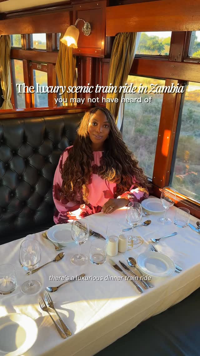 Price: $220 per person for the evening dinner rail and safari experience
Train: The Royal Livingstone Express
How to book:
This is operated by @travel_with_bushtracks and I booked my experience by emailing them. If you’re a solo traveler- you can book this experience, just reach out to them well beforehand to inquire about availability!
Email: gh.zm@bushtracksafrica.com
Train schedule:
October - March the train operates on Wednesdays and Saturdays
April- September the train operates Wednesday, Saturdays and Mondays
What it includes:
Pickup from the Royal Livingstone Express
5-course dinner and unlimited drinks
Why did I say the history was dark?
These tracks are part of the original Cape to Cairo Railway which was Cecil Rhodes’ plan to connect the continent by rail, from south to north, under British control.