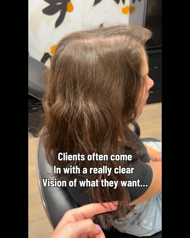 We love a good inspo pic- shoot, we even love MANY inspo pics!!
But our favorite thing that happens regularly with color clients is that after we discuss the actual wants & needs, we can find much simpler, easier solutions for you.
Case in point- Jennifer wanted more dimension in her hair to help it look thicker but had run into far too many red undertone issues that always needed to be corrected or constant toners done to soften that warmth.
So rather than highlight her and run the risk of warmth or being too light, we added some foils of a darker, no-warmth-at-all lowlight. It made her overall color look dimensional, deeper, and richer, and runs ZERO risk of turning red later.
We’ve said it once and we’ll say it a million times more- we’ve got solutions for you! We just have to talk it out first.
What’s your biggest hair woe at the moment and how can we help?
Hair by @hairgeniusamanda
