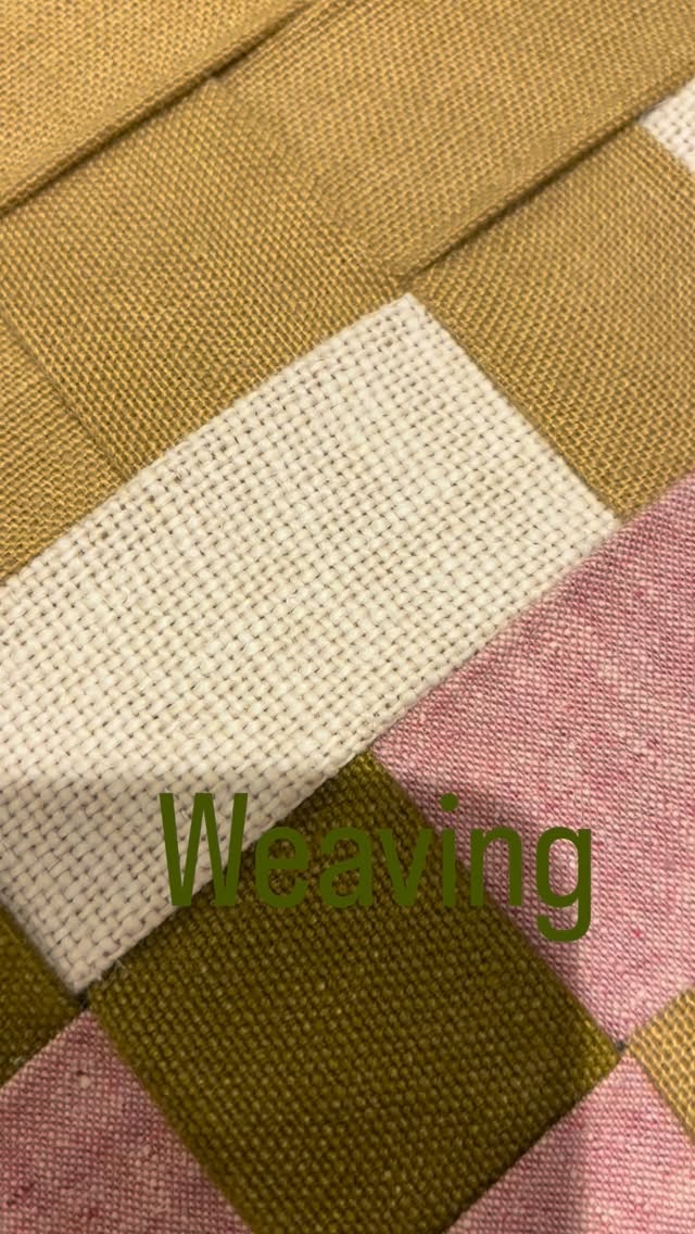 Weaving a wedding present. still got to decide what to do on the sides. All ideas welcome! (And I was pretty indecisive about the top!) #naturalfibres #madewithlove #handmade #upholstery #footstool