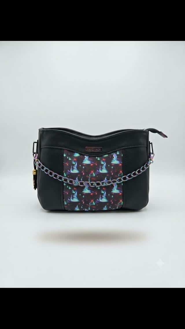 Say hello to your new favorite statement piece: The Cauldron’s Keep Shoulder Bag ✨. Handcrafted for those who like their fashion with a side of magic, this bag is packed with spellbinding details:
✨ A vibrant, glowing cauldron print that catches every eye.
🌈 Mesmerizing iridescent rainbow hardware and a decorative front chain.
🌙 Witchy details including a dangling crescent moon key charm and matte-black cauldron zipper pulls.
💚 A pop of magic on the inside with a gorgeous mint-green lining and interior zipper pocket.
AVAILABE in August when my Halloween Shop drops!
#witchyvibes🔮 #handmadebag #spookychic #statementbag #halloween