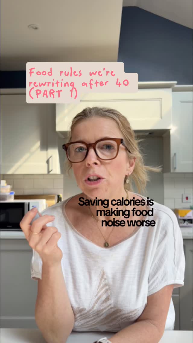 Even if you delete the calorie-tracking app, your brain is still running the maths.
Tiny breakfast. Light lunch. Save something for later. Be good.
Then evening arrives and food is suddenly the loudest thing in the room.
This is the first food rule we’re rewriting after 40: that eating as little as possible earlier in the day will make weight loss easier.
For so many of the women, it does the exact opposite.
It leaves you hungry, drained and trying to make sensible decisions with the mental capacity of a snail (I’m assuming they have little capacity but who knows?).
Eating enough earlier in the day is not “giving in”. It will probably be the thing that finally turns the volume down.
Which food rule are you ready to bin? 🗑️
I’m a woman on a mission to bust them open so midlife women can finally start feeling calmer around food and this whole thing can take up less space in your brain.
