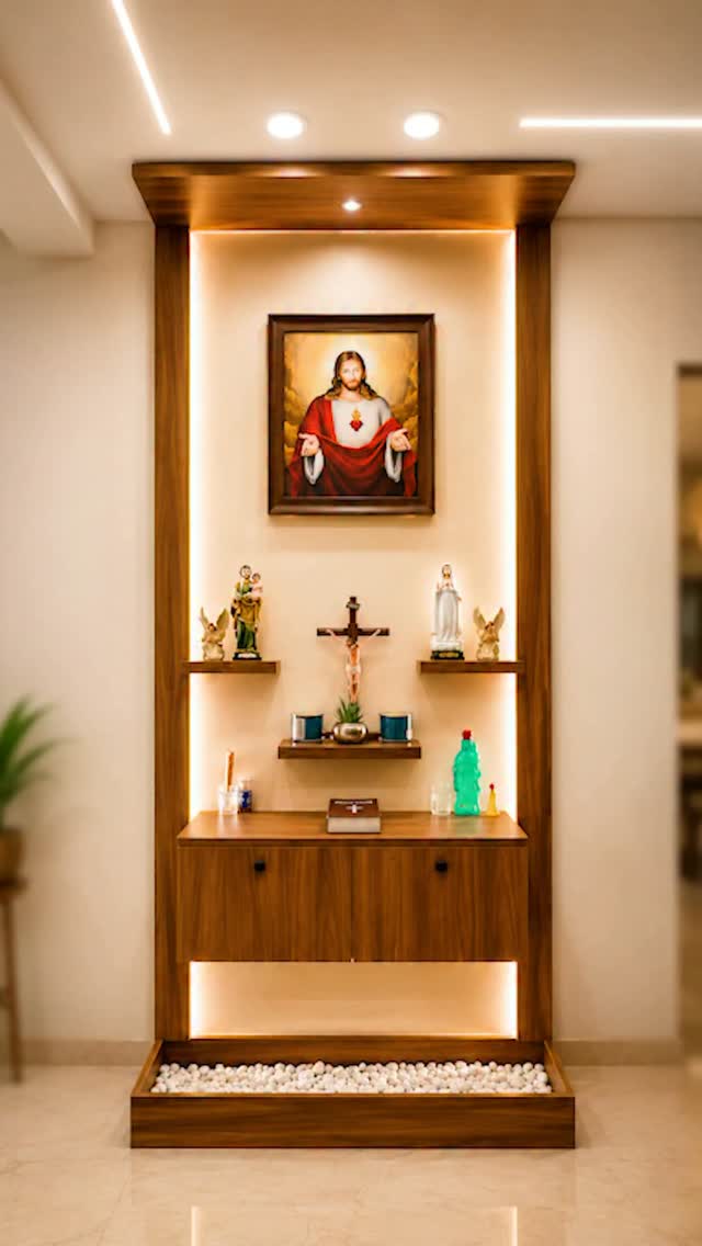 ✨ A space where design meets devotion.
Crafted with elegance, functionality, and attention to every detail, this custom prayer unit brings peace and beauty to your home. 🙏🤍 #interiordesign #unisoninteriors #trendingreels #keralahomes #viralreels