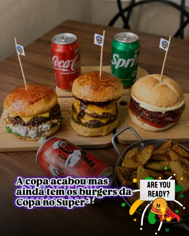 A Copa acabou mas aqui no Super você tem até o fim do mês para saborear nossos Burgers especiais da Copa! Faça já o seu pedido!
#hambugueriadosuper #campinas #copadomundo #Espanha #burger